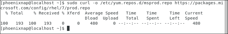 Adding the Microsoft Red Hat repository to CentOS 7