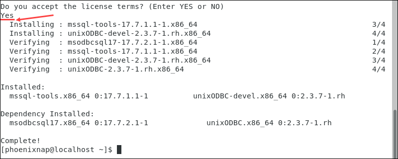 Installing the SQL Server command-line tools