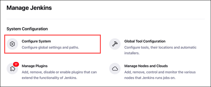 System configuration configure system
